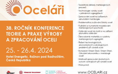 Ocelářská unie se stala mediálním partnerem konference Oceláři